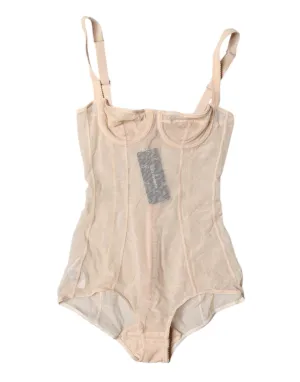Dolce & Gabbana Tulle Balconette Bra Bodysuit Women's Underwear
