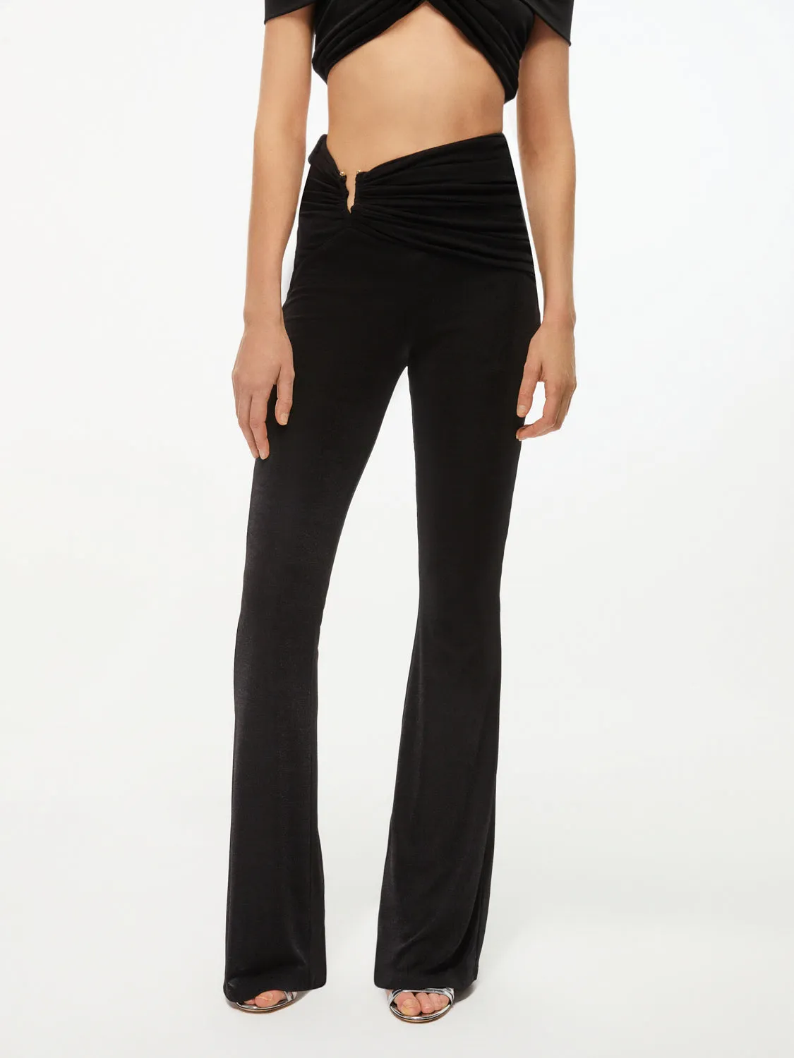 Draped Flare Pants
