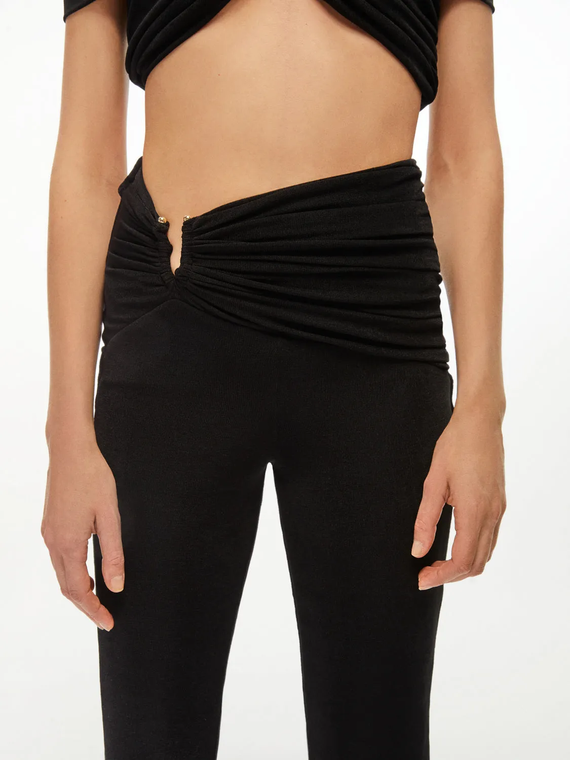 Draped Flare Pants