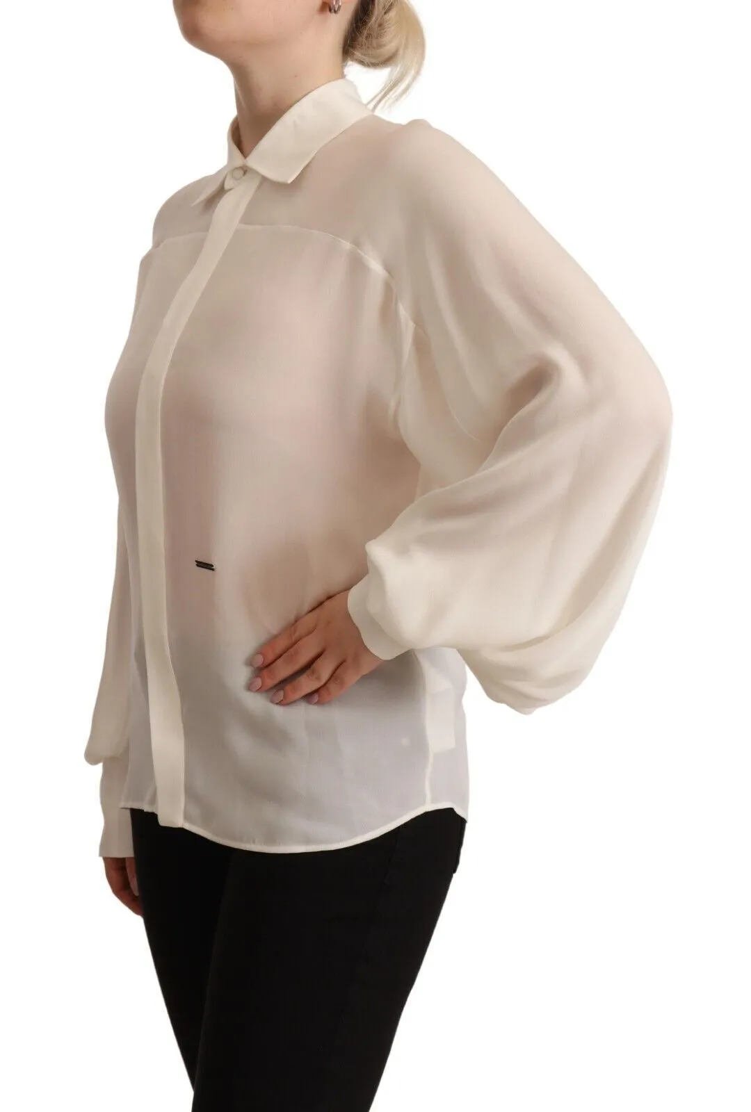 Dsqua²  Silk Long Sleeves Colla Blouse Women's Top