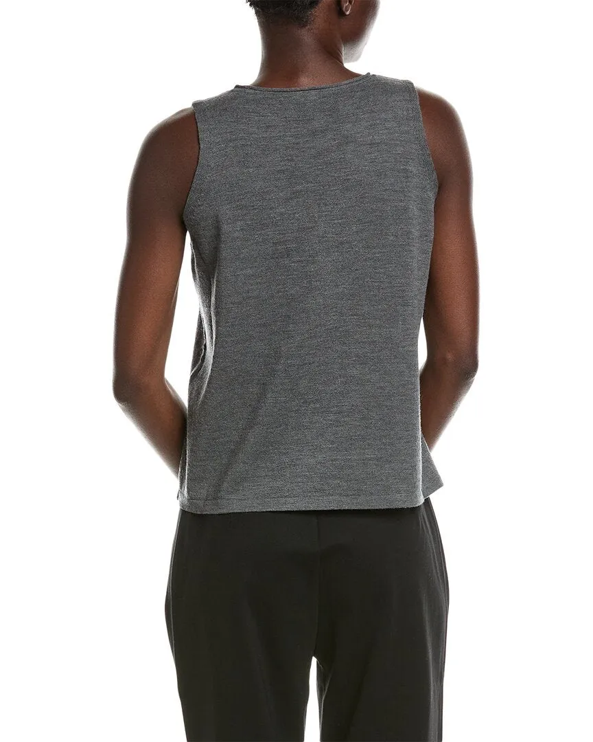 EILEEN FISHER Crewneck Wool Shell
