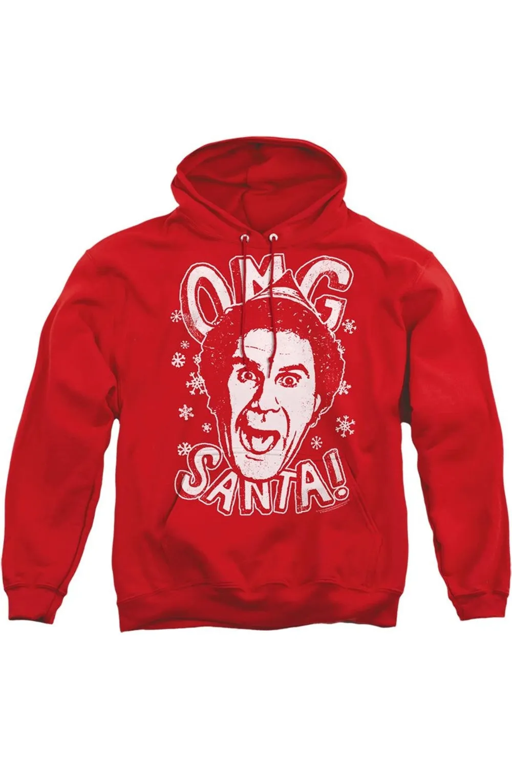 Elf Omg Santa Adult Pull Over Hoodie / Hooded Sweatshirt