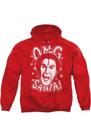 Elf Omg Santa Adult Pull Over Hoodie / Hooded Sweatshirt