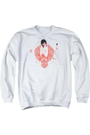 Elvis Presley Red Pheonix Adult Crewneck Sweatshirt