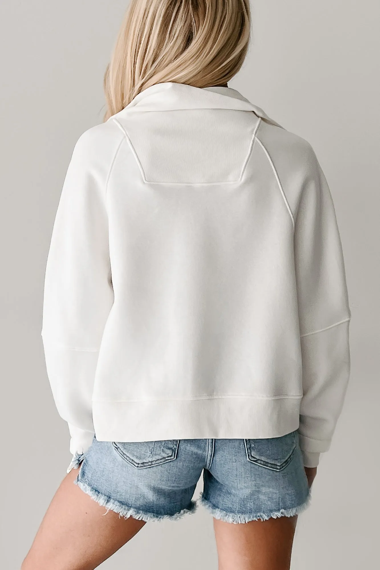 Endless Calm Half-Zip Sweatshirt (Off White)