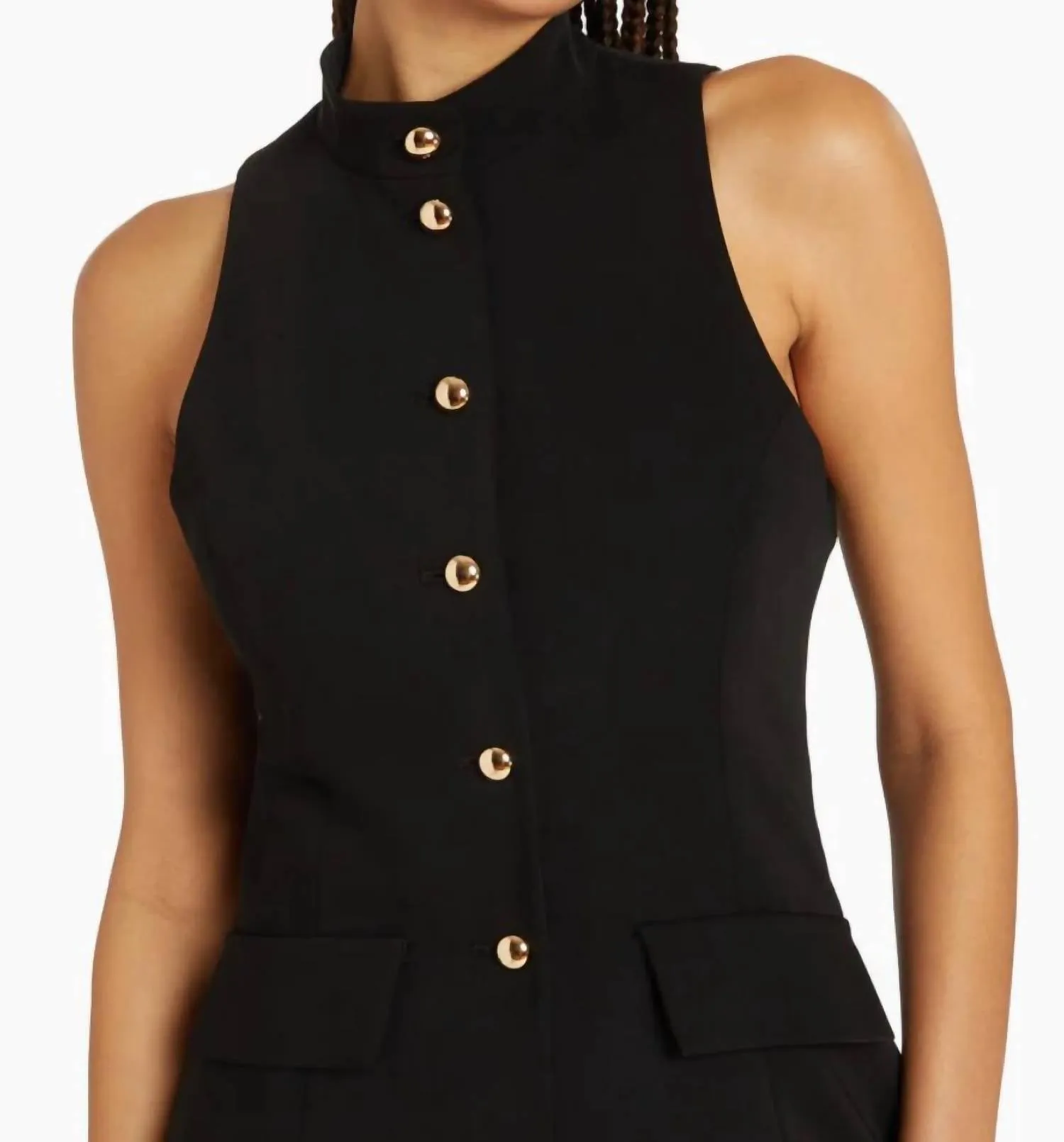 Evelyn Skort Romper In Black