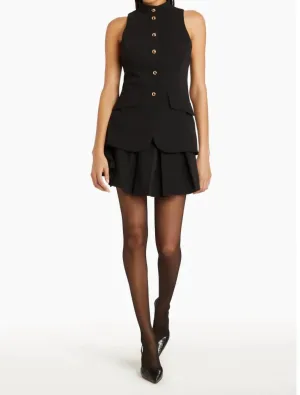 Evelyn Skort Romper In Black