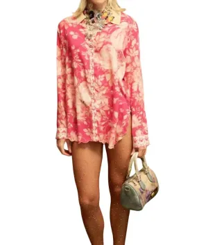 Fairy Rose Shirt In Fuchsia Rose