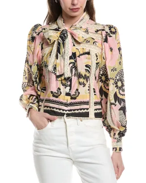 FARM Rio Tie Neck Blouse