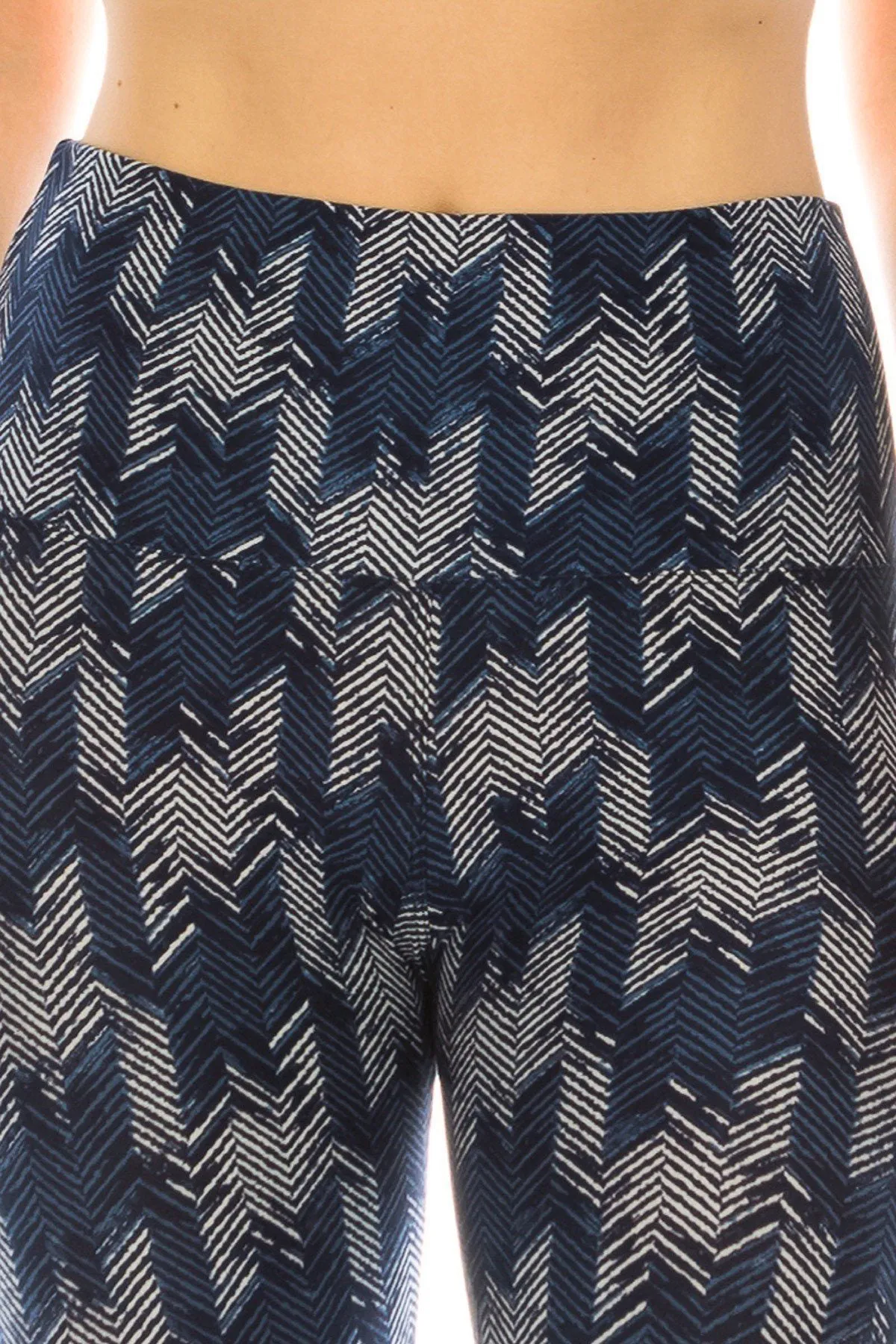 FASHNZFAB Long Yoga Style Banded Lined Multi Printed Knit Legging With High Waist