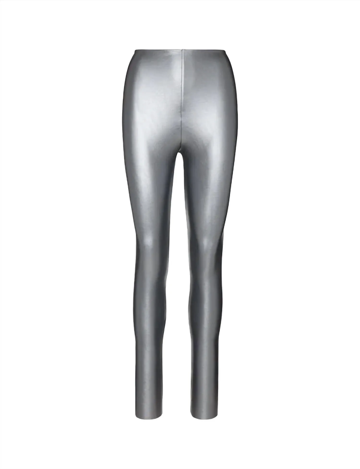 Faux Leather Legging In Platinum