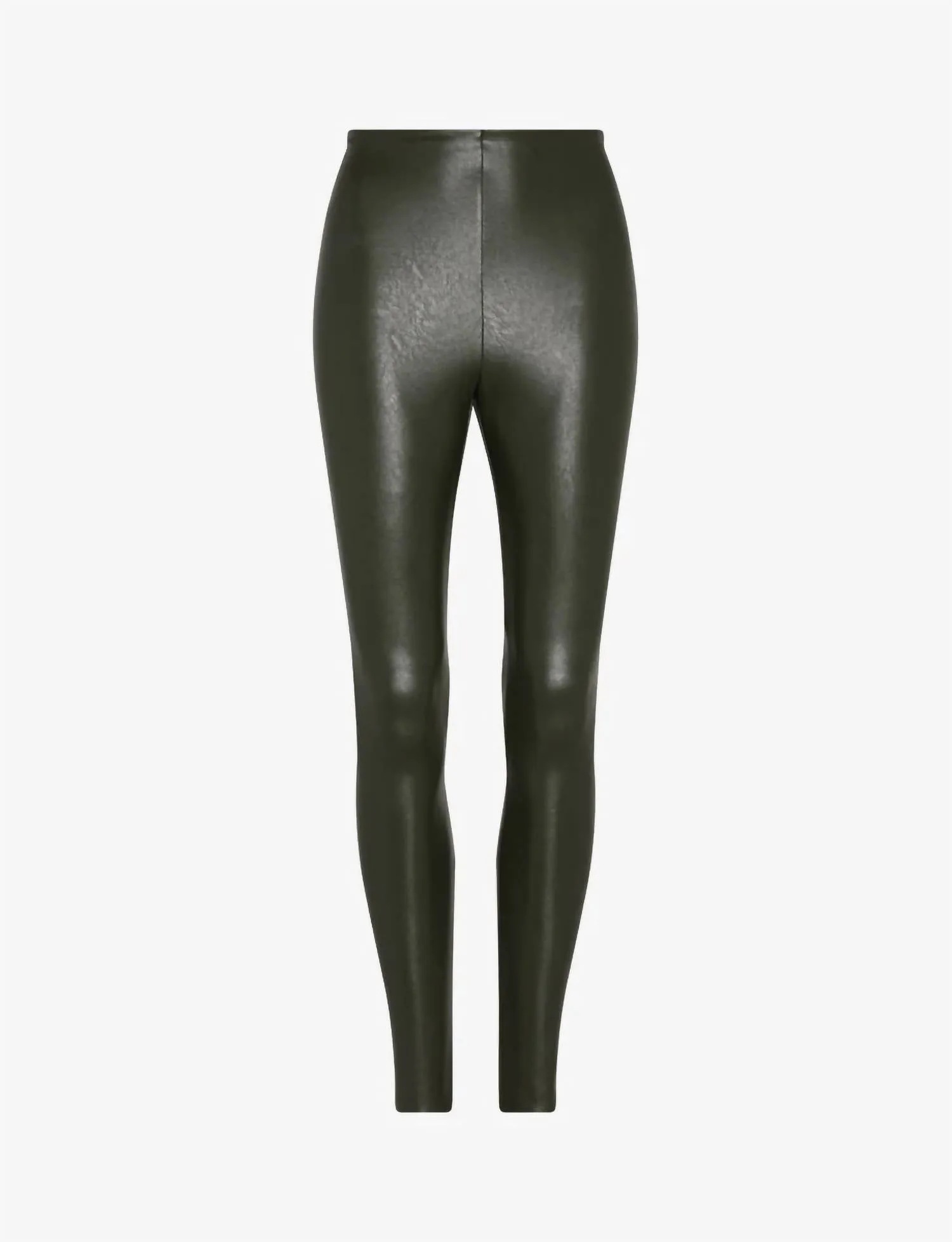 Faux Leather Leggings In Pine