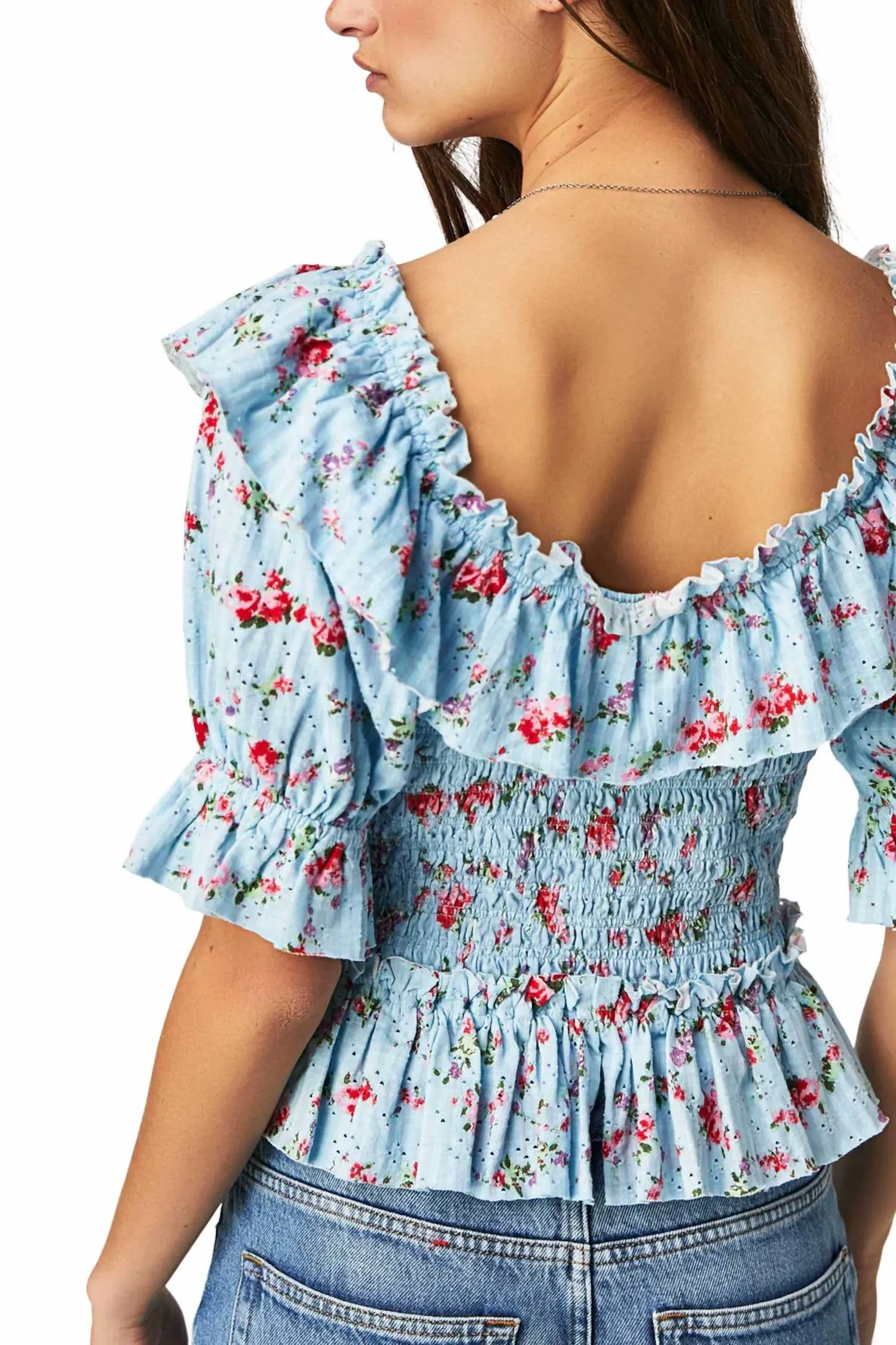 Favorite Girl Ruffle Top In Candy Combo