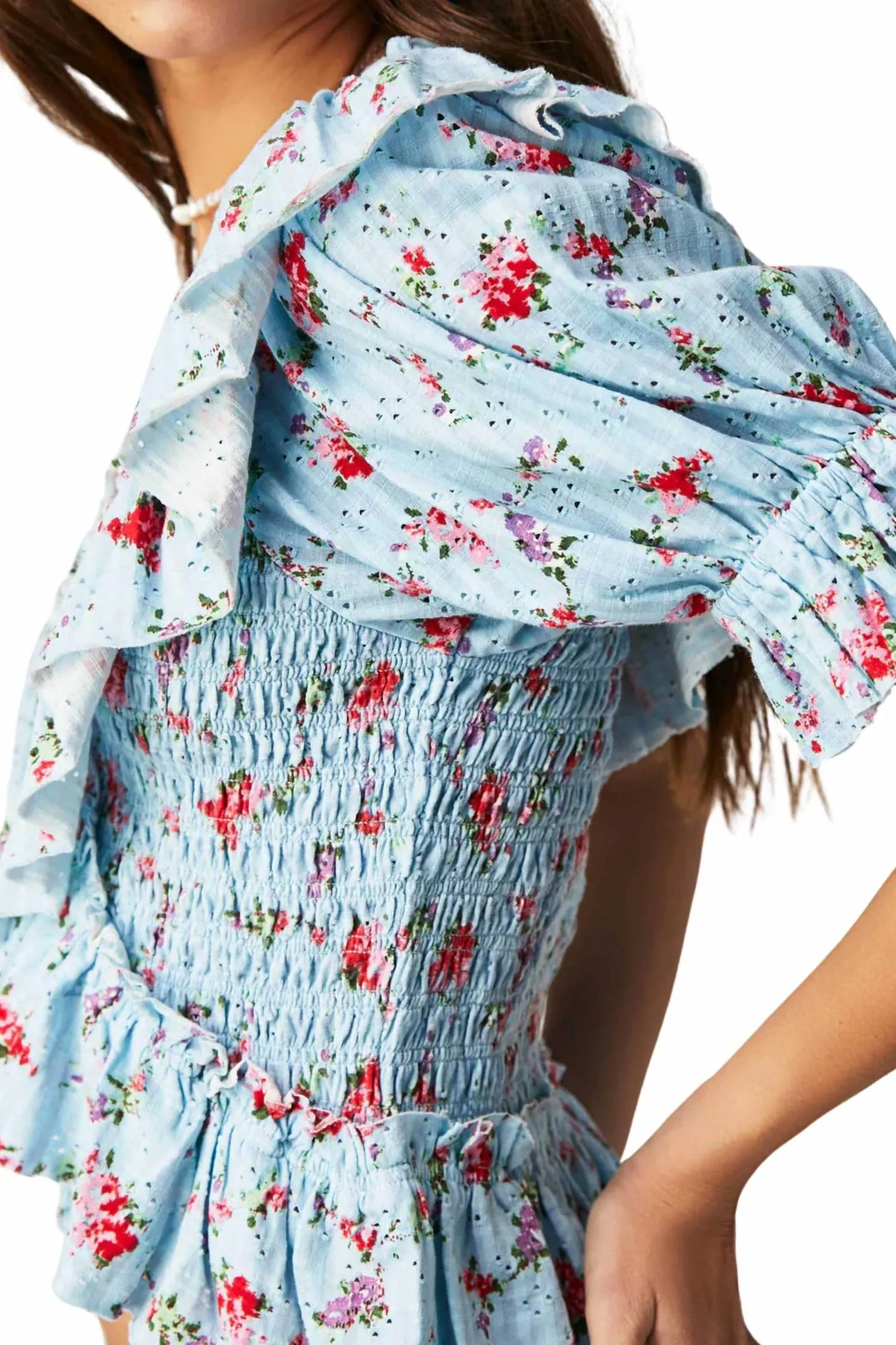 Favorite Girl Ruffle Top In Candy Combo
