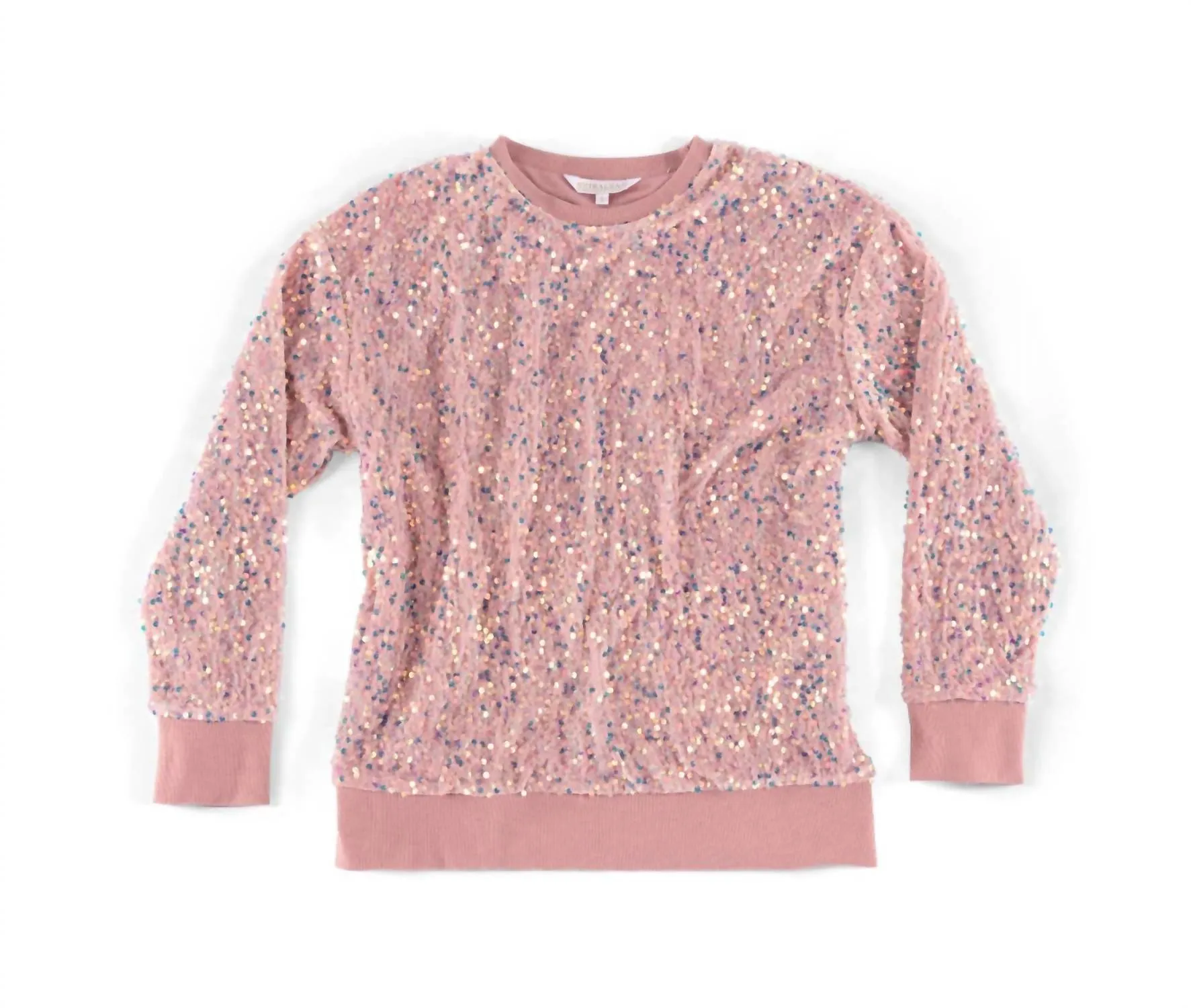 Fiesta Sequin Sweatshirt In Pink