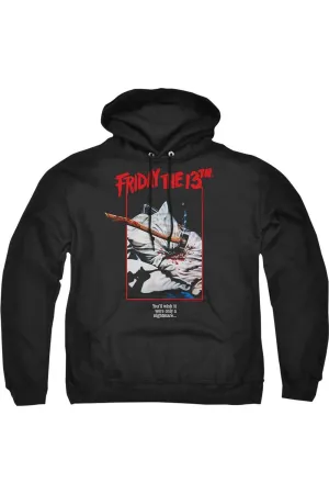 Friday the 13th Axe Poster Adult Pull Over Hoodie