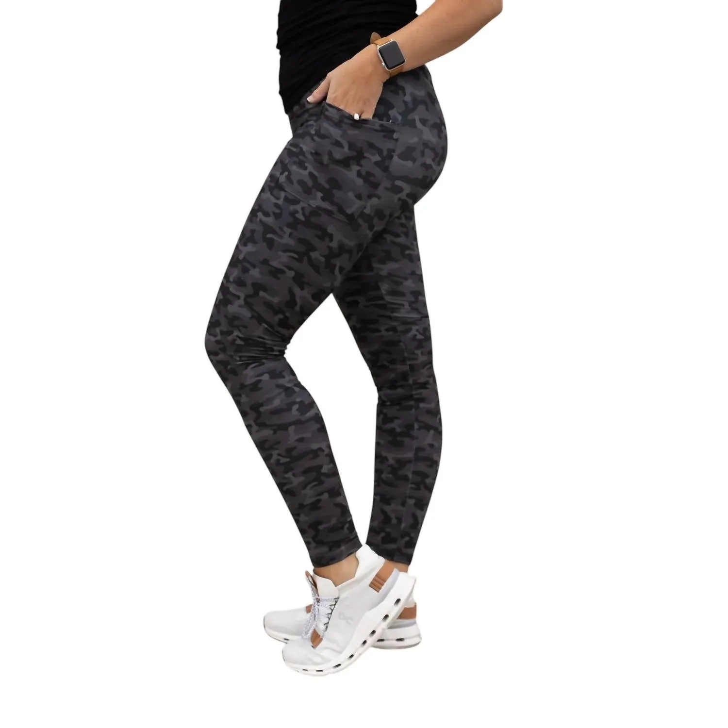 Full Length Leggings With Pockets In Maverick Camo