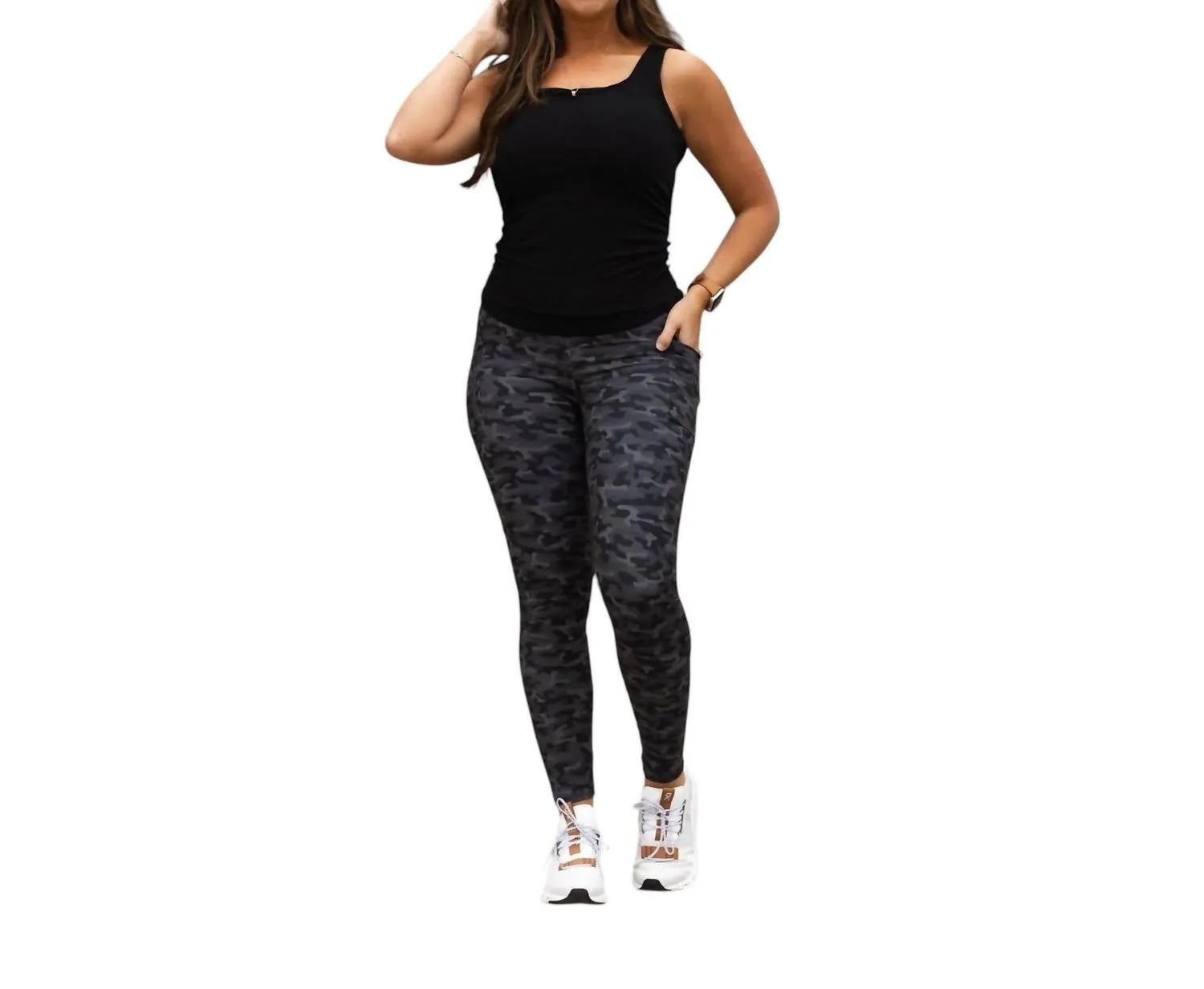 Full Length Leggings With Pockets In Maverick Camo