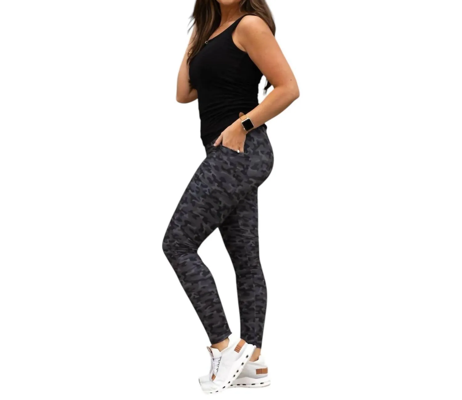 Full Length Leggings With Pockets In Maverick Camo