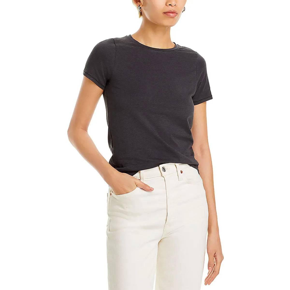 Genevieve Womens Crewneck Short Sleeve T-Shirt