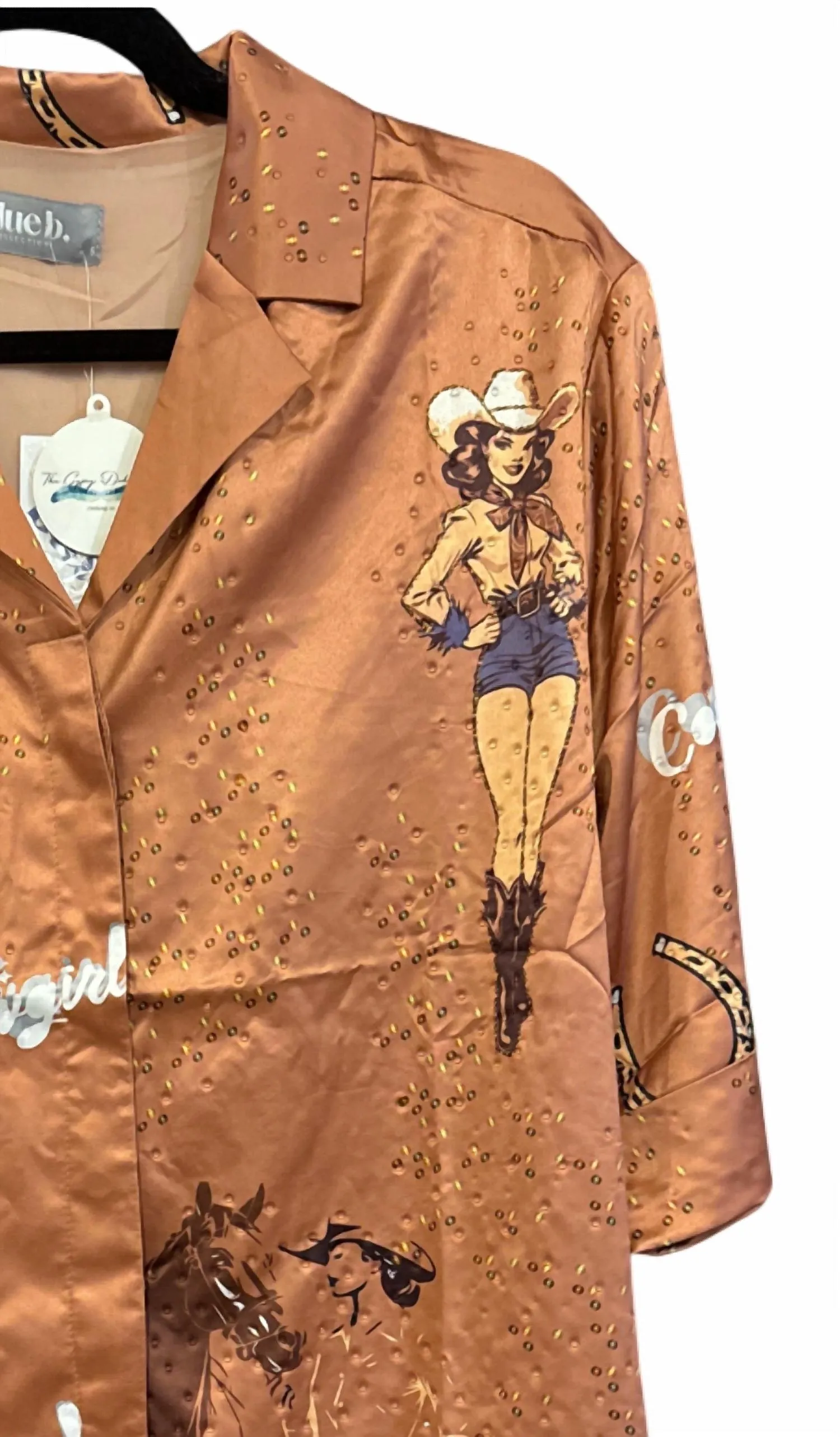 Giddy Up Gorgeous Top In Copper