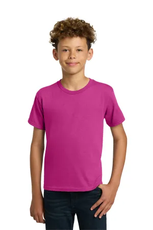 Gildan Youth Short Sleeve Crewneck T-Shirt - Heliconia Pink