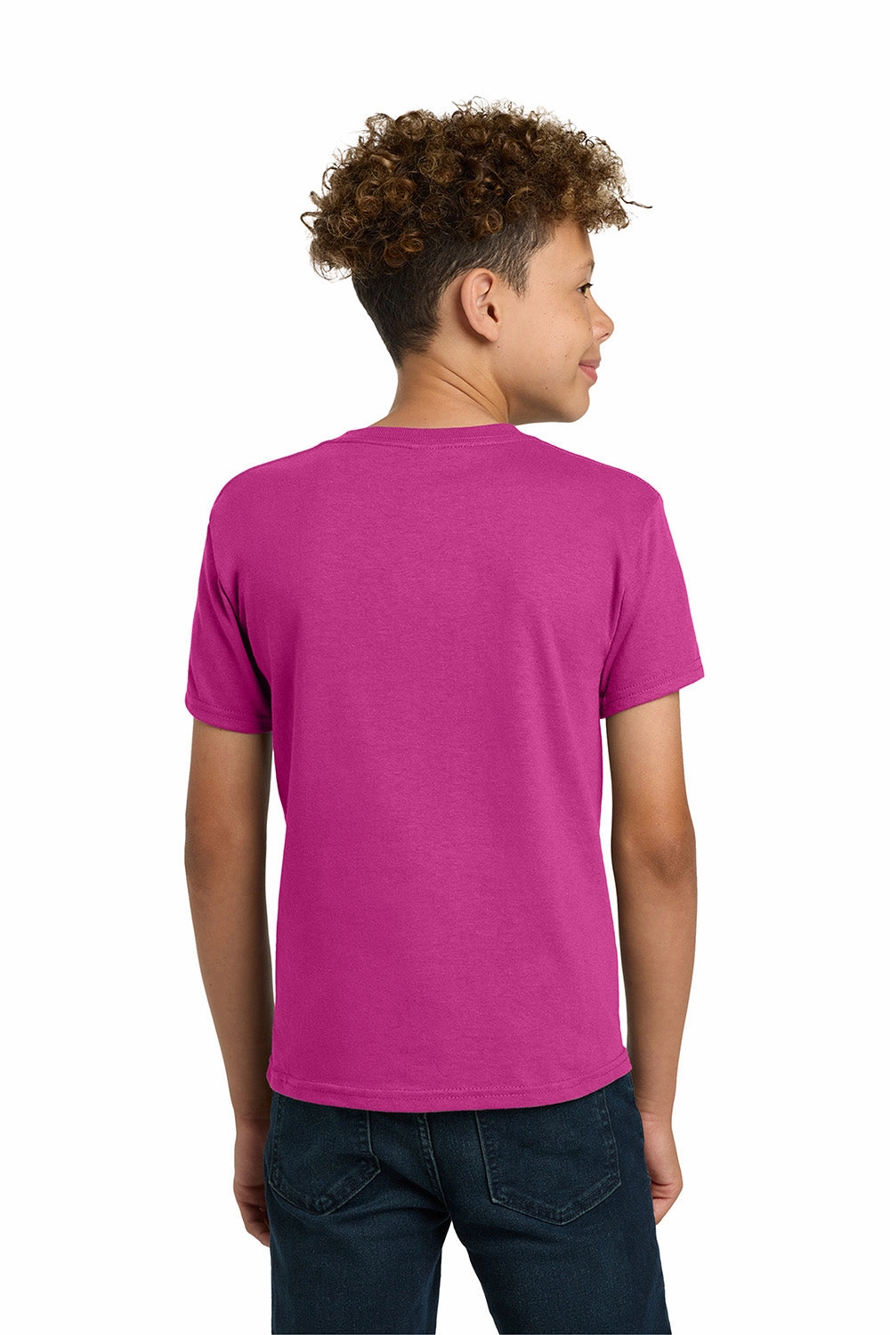 Gildan Youth Short Sleeve Crewneck T-Shirt - Heliconia Pink