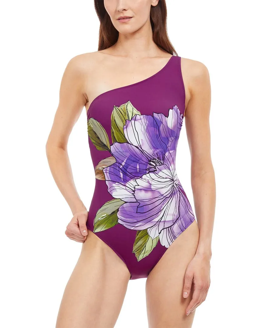Gottex Wildflower One Shoulder One-Piece