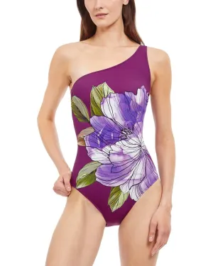 Gottex Wildflower One Shoulder One-Piece