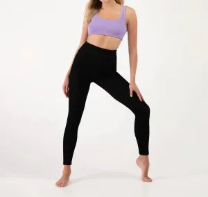 Graphite Crinkle Full Length Leggings In Black