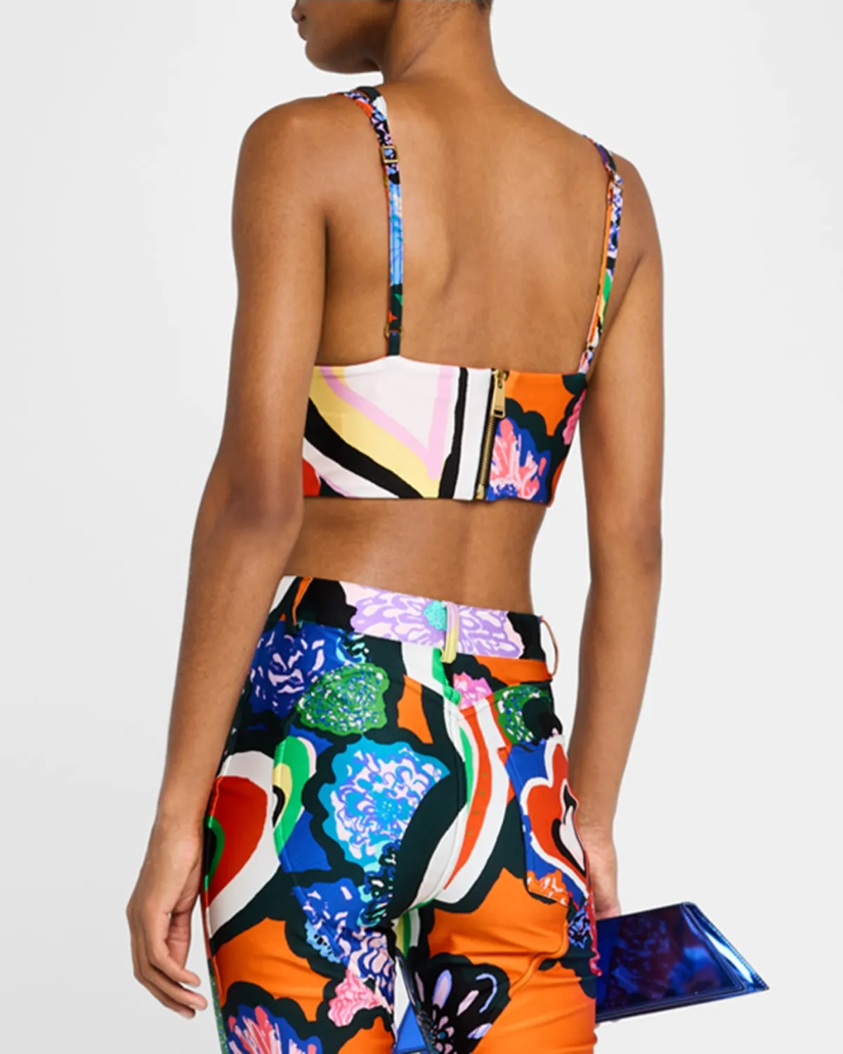 Heart Print Bustier Top