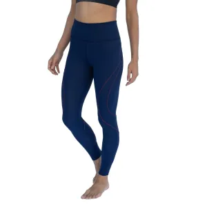 High-Waist Sculpting Leggings In Navy-Aubergine