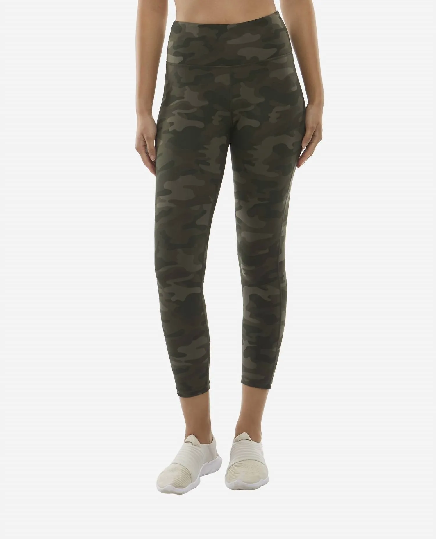 Highr Rise 7/8 Leggings With Pocket In Olive Camo Print