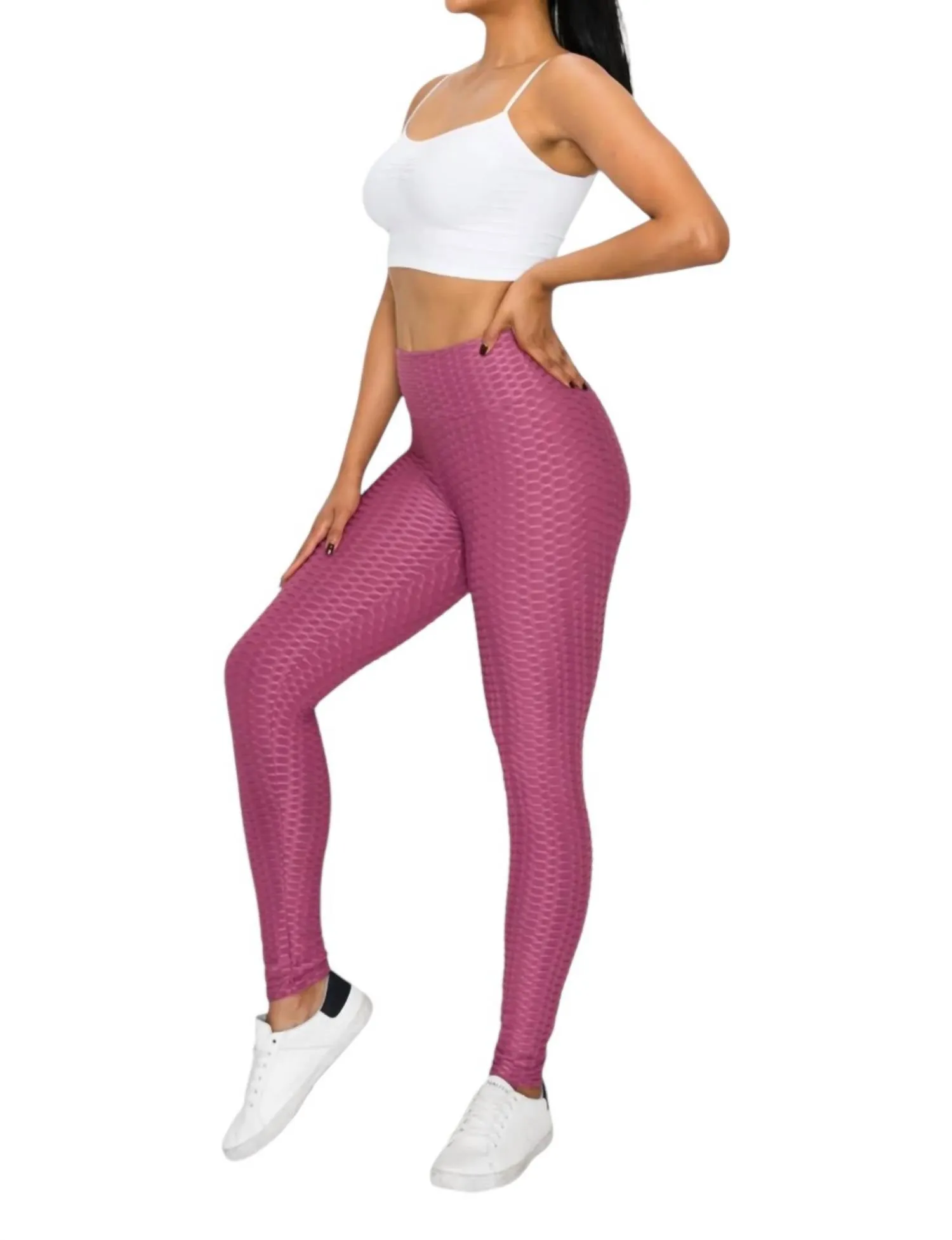 Honeycomb Leggings In Mauve