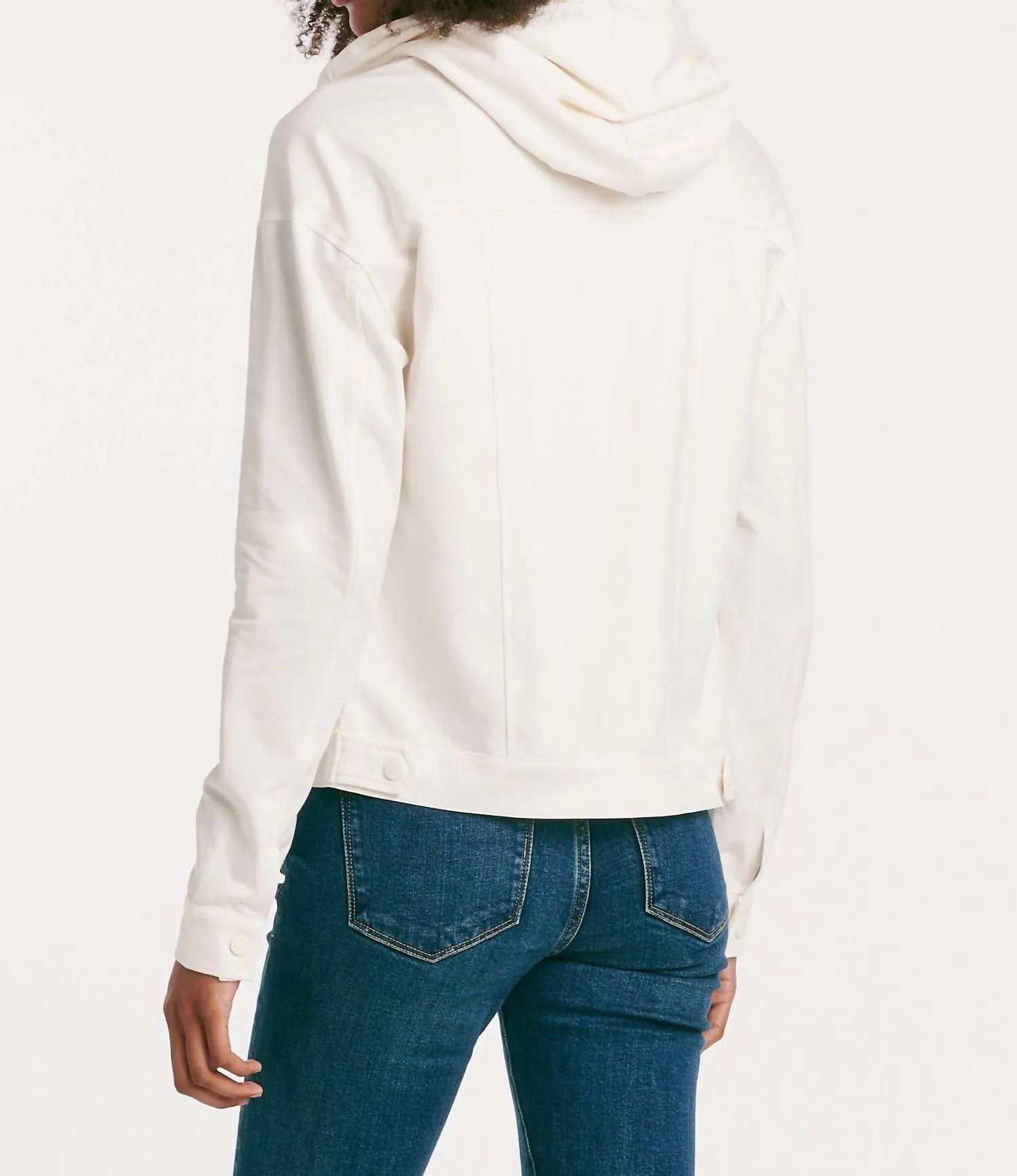 Hunter Hooded Jacket W/ Pocket Detail In Sea Salt