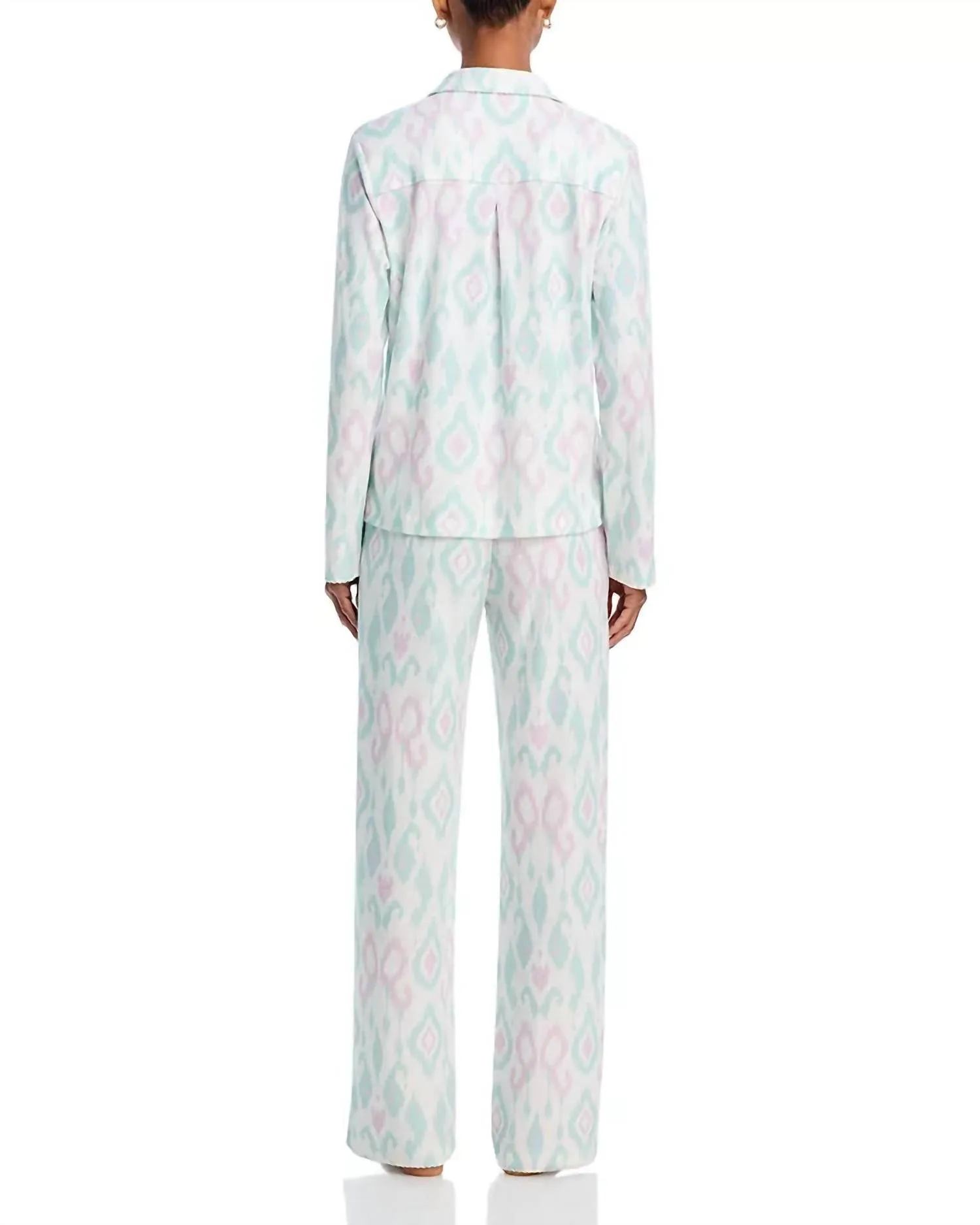 Ikat Watercolor Jammie Set In Seafoam