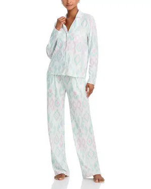 Ikat Watercolor Jammie Set In Seafoam