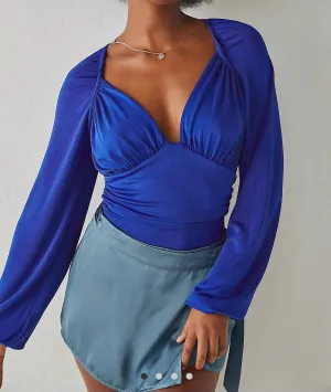 In Your Arms Bodysuit In Electric Indigo