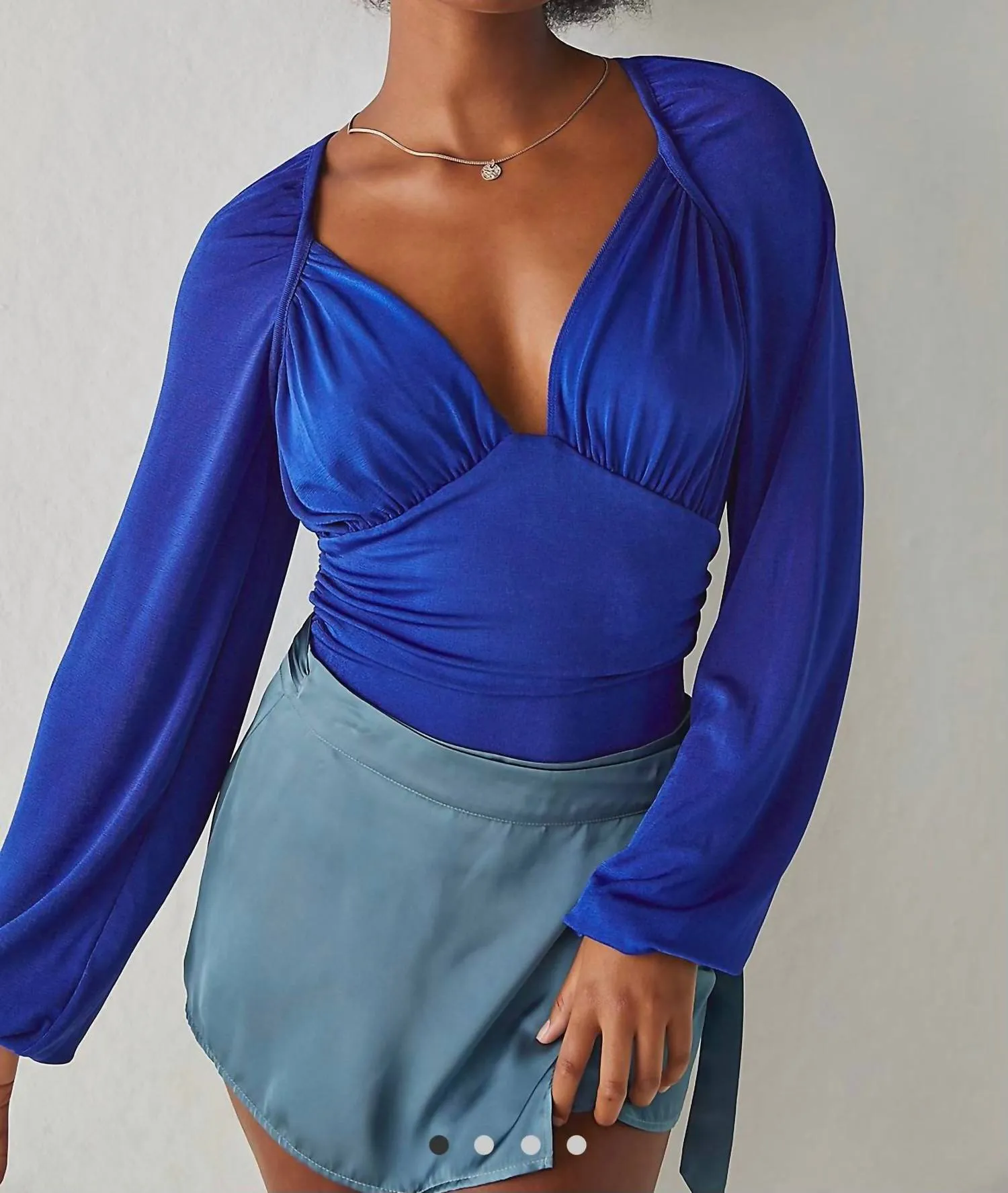 In Your Arms Bodysuit In Electric Indigo