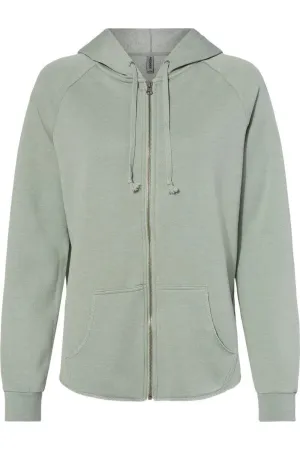Independent Trading Co. Women´s California Wave Wash Full-Zip Hooded Sweatshirt