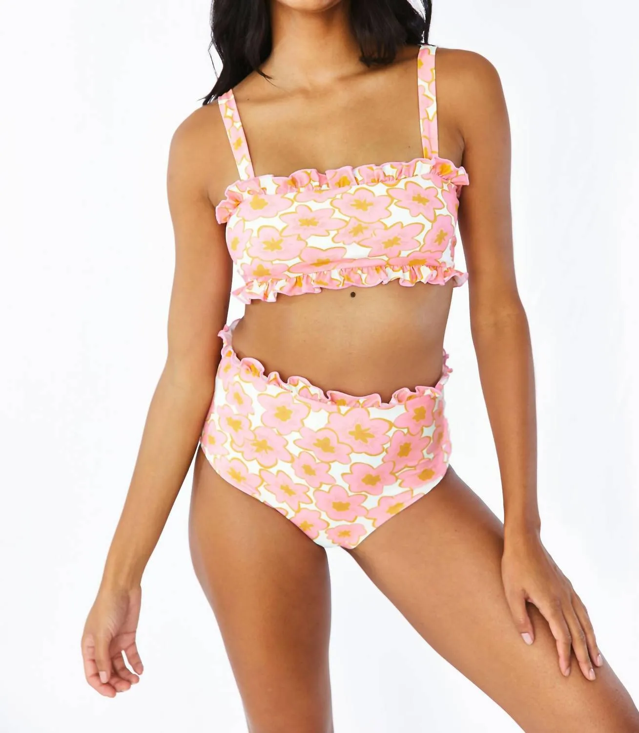 Ivy Top In Coral Floral