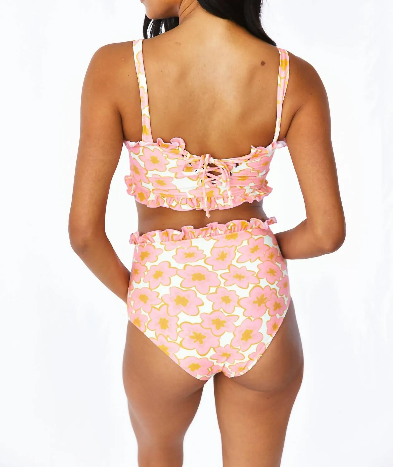 Ivy Top In Coral Floral