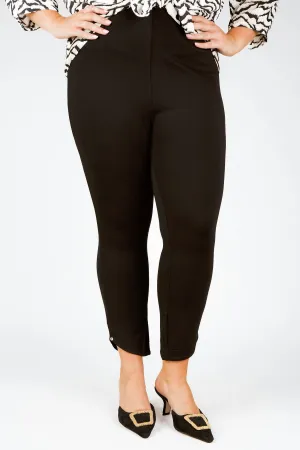 Jasmyne Crop Legging - Plus In Black
