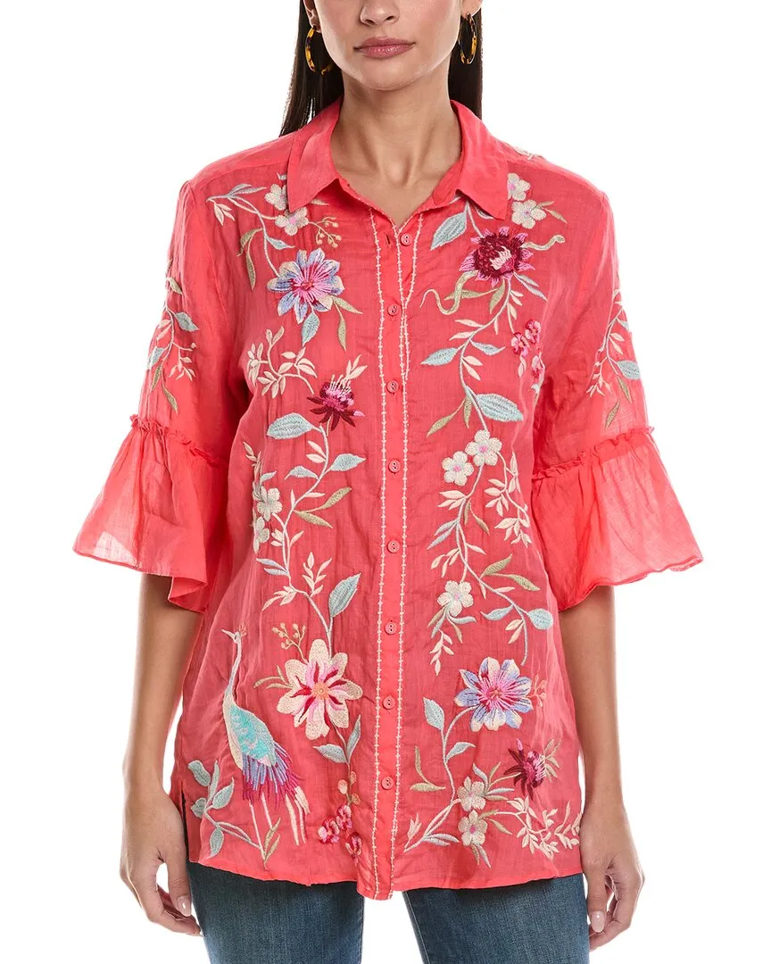 Johnny Was Ruffle Sleeve Tunic