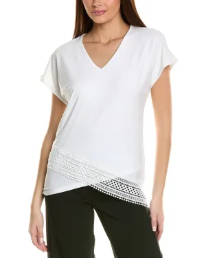 Joseph Ribkoff Lace Wrap Hem Top