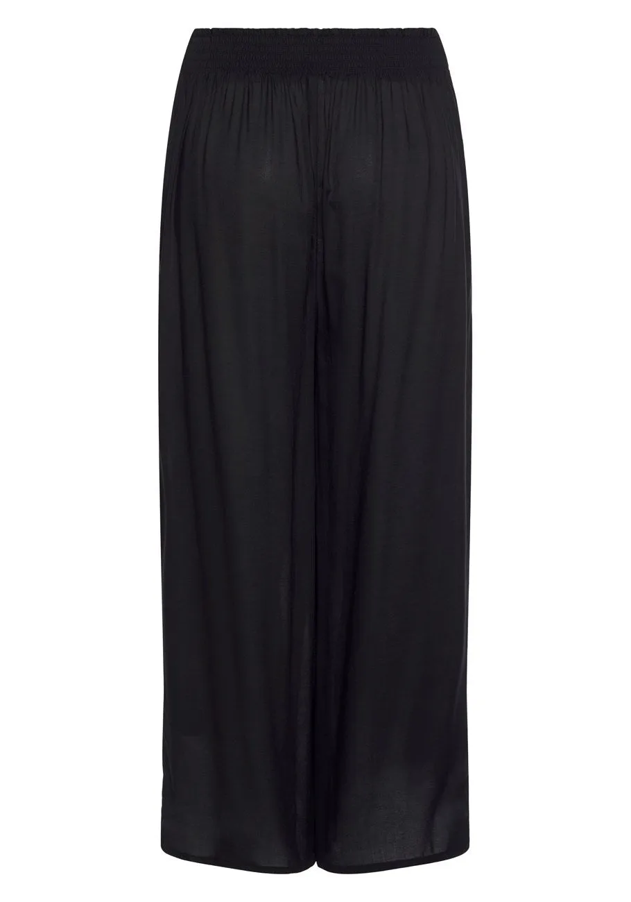LASCANA Women's High Slit Wide Leg Pants