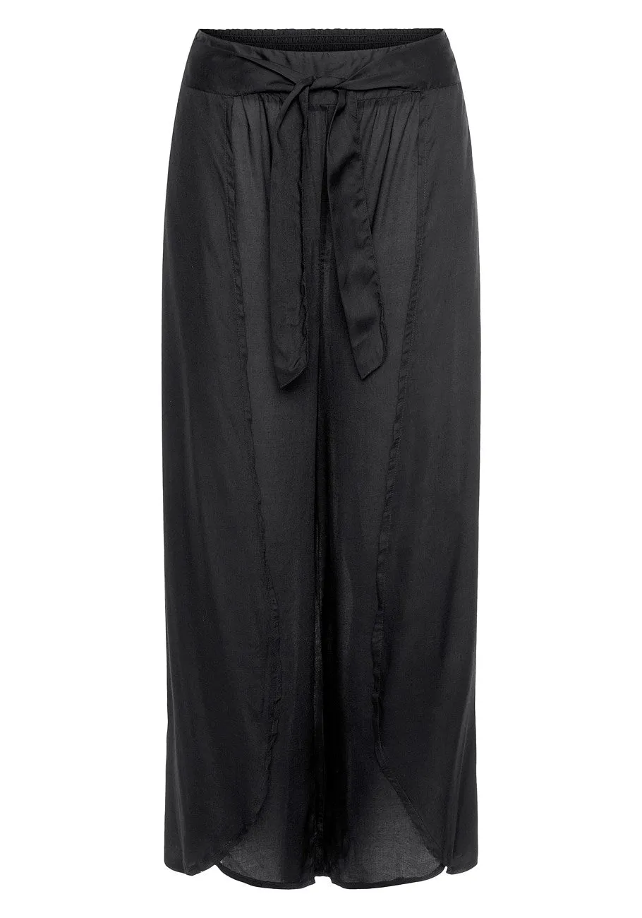 LASCANA Women's High Slit Wide Leg Pants