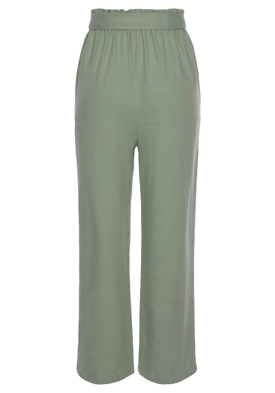 LASCANA Women's Paper Bag Waist Pants