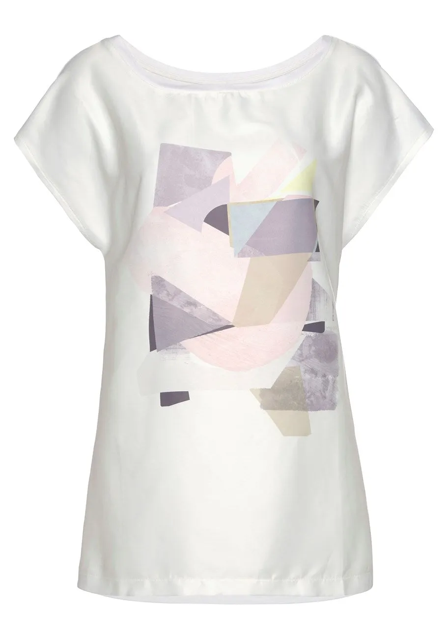 LASCANA Women's Short Sleeve Graphic Top