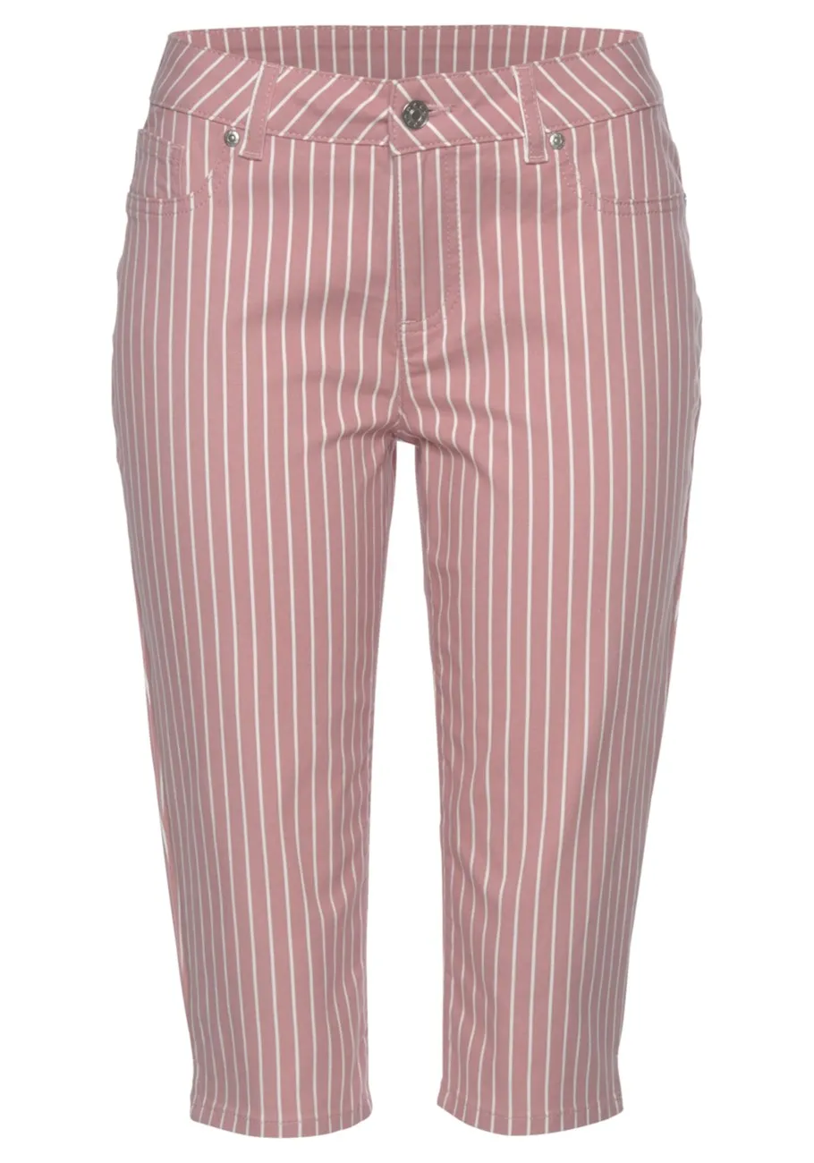LASCANA Women's Striped Capri Pants